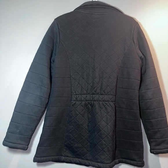 The North Face Quilted Fleece Jacket Women’s Large – Full Zip High Neck Black - Picture 12 of 12
